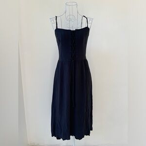 Hollister high low adjustable straps dress black size S